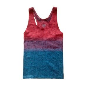 Athleta Relay Tank Top Red Blue Gradient Ombré Athletic Gym Cycling Size XS